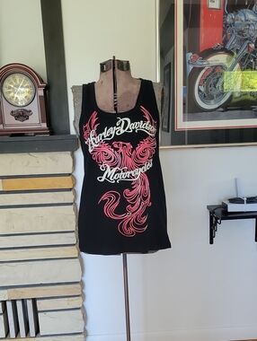 Harley-Davidson Tank Top XL Black/Pink